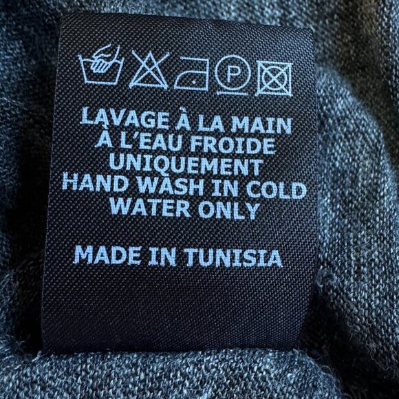 Isabel Marant Etoile Linen Jumper Sweater Marled Grey Drop Shoulder Side Tie Med - Picture 7 of 7